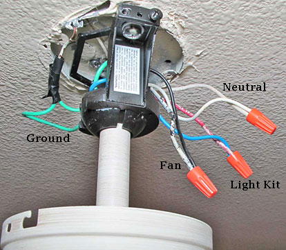 Hunter Ceiling Fan With Light Kit Wiring Diagram from www.electrical101.com