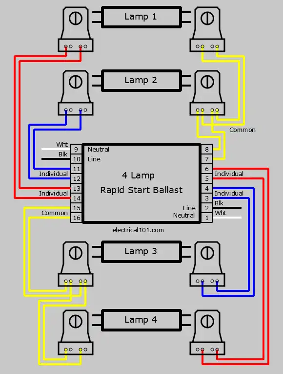 Rapid Start Ballast Lampholder Wiring 2