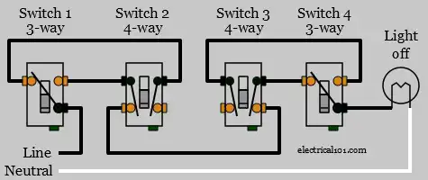 4-Way Light Switch Wiring Diagram 1