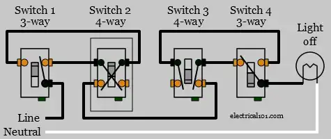 4-Way Light Switch Wiring Diagram 3