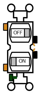 Single Pole Duplex Switch No Tab